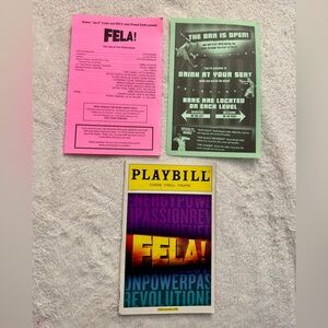 Broadway Playbill Fela! April 2010. Jay Z, Will smith, Jada